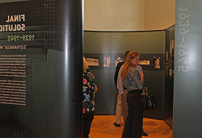 people inside the Holocaust Museum